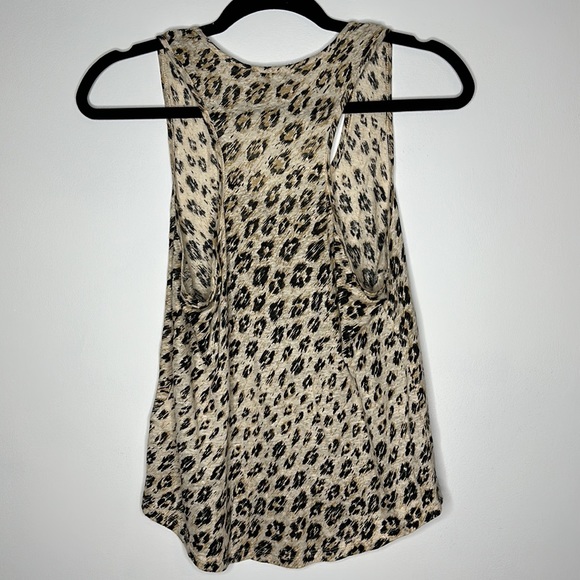 JOIE Colman Leopard Print Linen Racerback Tank | Size: Small - Picture 4 of 5
